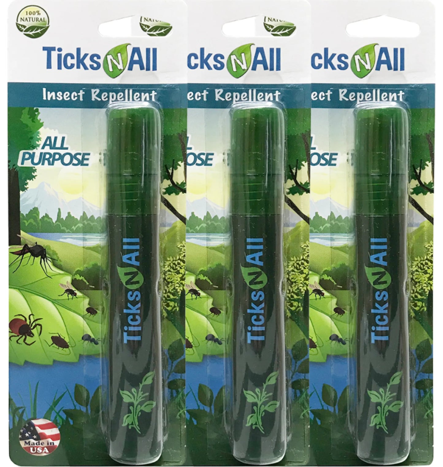 All Natural All Purpose Insect Repellent Mini Spray – Ticks-N-All