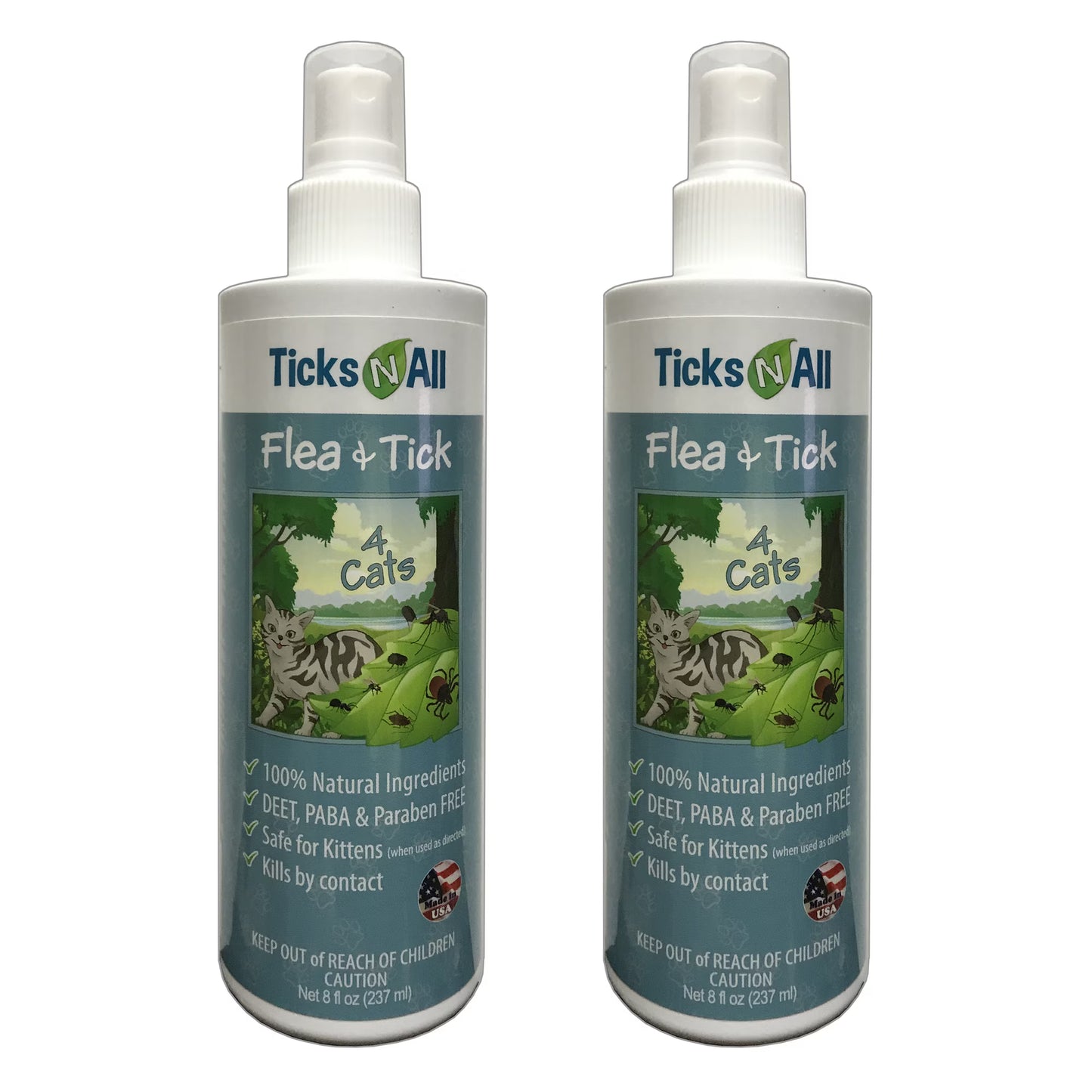 All Natural Flea & Tick 4 Cats 8oz