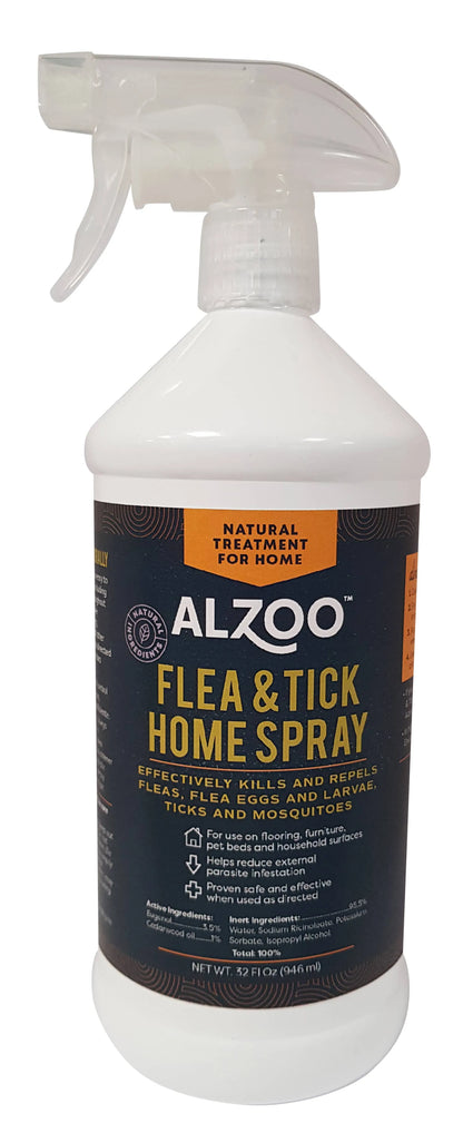 ALZOO Plant-Based Flea & Tick Home Spray (32 oz)