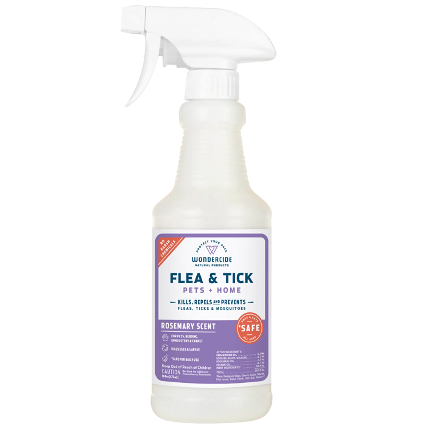 Wondercide – Flea, Tick & Mosquito Spray for Pets + Home (Rosemary Scent)