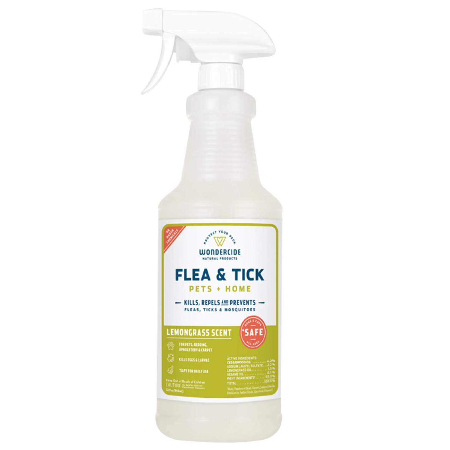 Wondercide – Flea, Tick & Mosquito Spray for Pets + Home (Cedar, Lemongrass & Peppermint Scents)