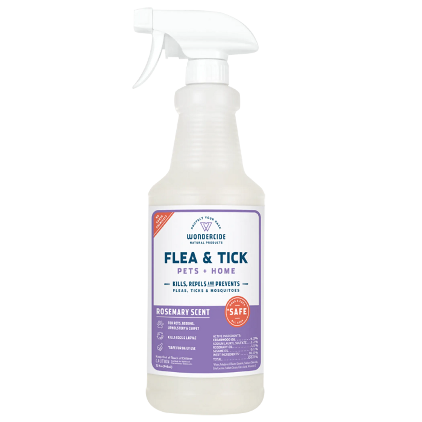 Wondercide – Flea, Tick & Mosquito Spray for Pets + Home (Rosemary Scent)