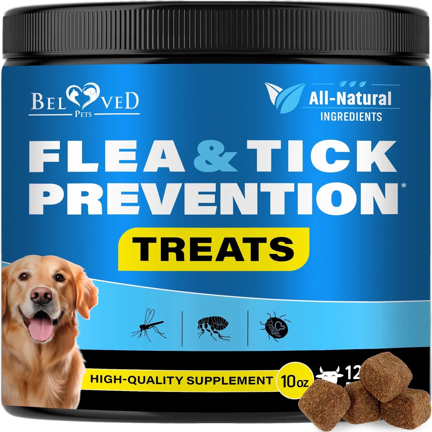 Beloved Pets Flea & Tick Support — Natural Daily Defense Chews for Dogs