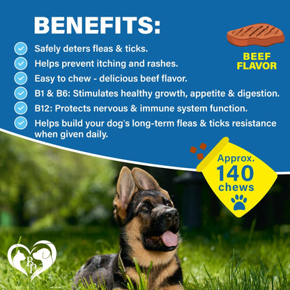 Beloved Pets Flea & Tick Support — Natural Daily Defense Chews for Dogs