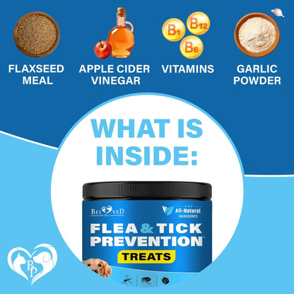 Beloved Pets Flea & Tick Support — Natural Daily Defense Chews for Dogs
