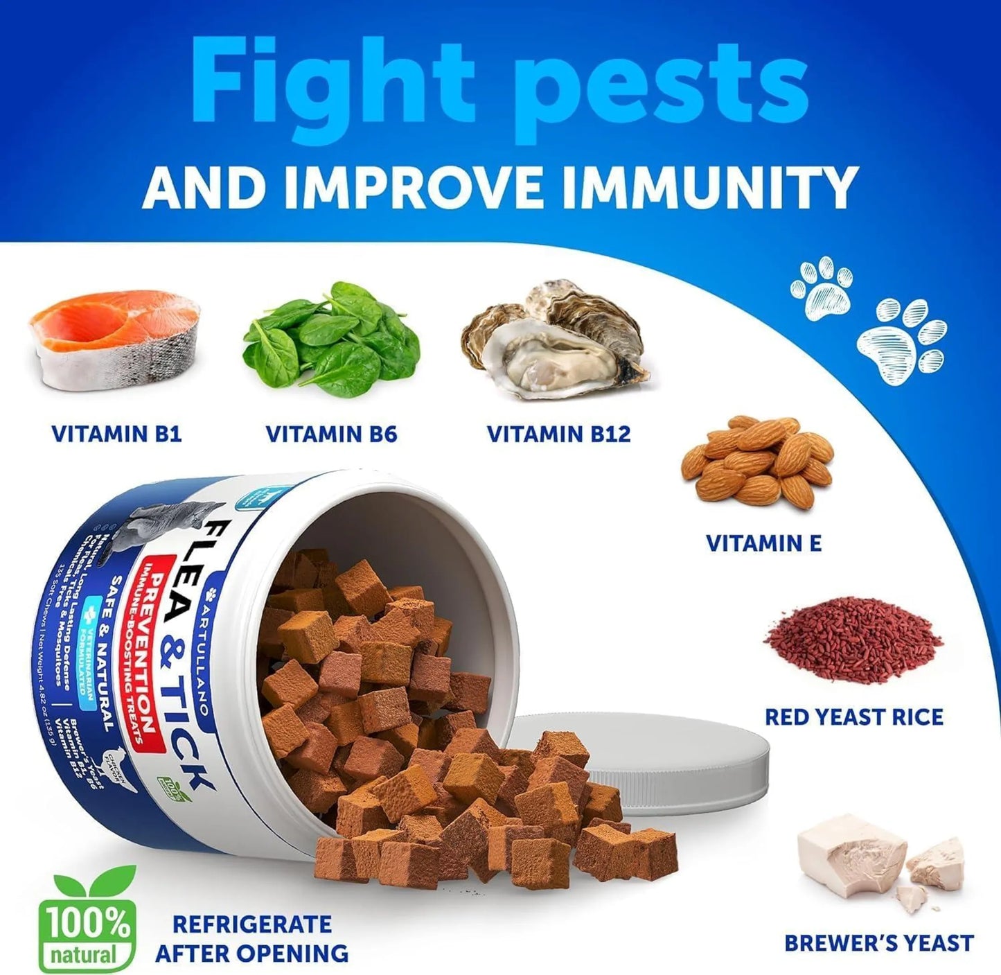 Artullano Flea & Tick Chews — Natural Flea & Tick Defense for Cats