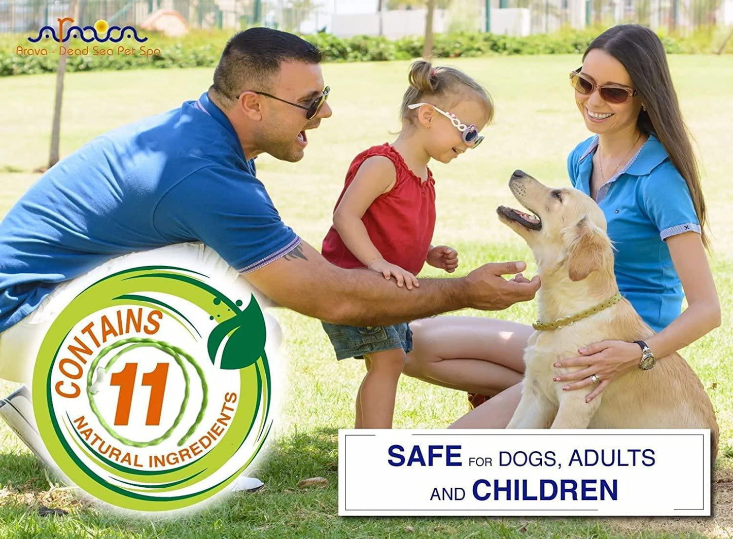 Arava Dead Sea Pet Spa Flea & Tick Collar for Dogs & Puppies — Natural Botanical Protection