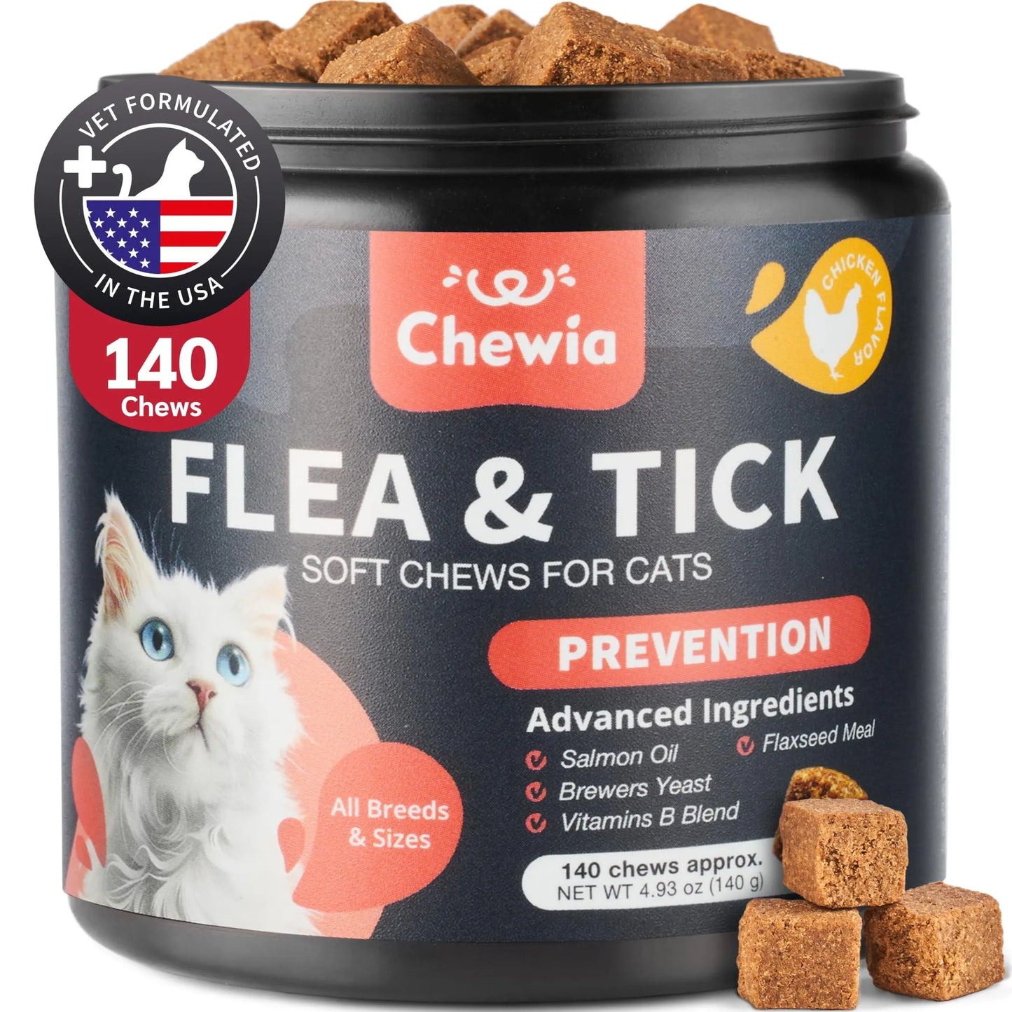Chewia Flea & Tick Chews — Natural Prevention & Immune Support for Cats