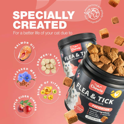 Chewia Flea & Tick Chews — Natural Prevention & Immune Support for Cats