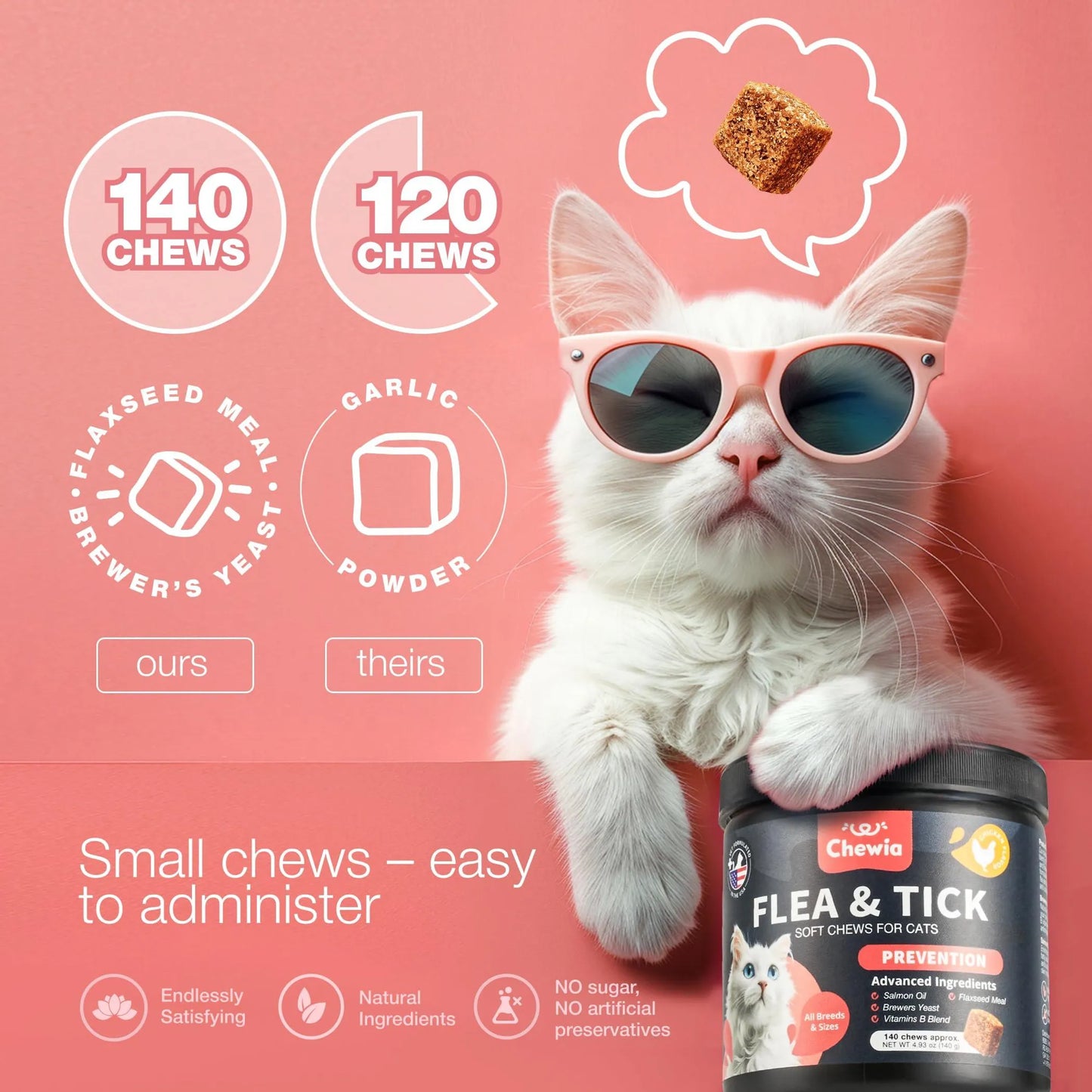Chewia Flea & Tick Chews — Natural Prevention & Immune Support for Cats
