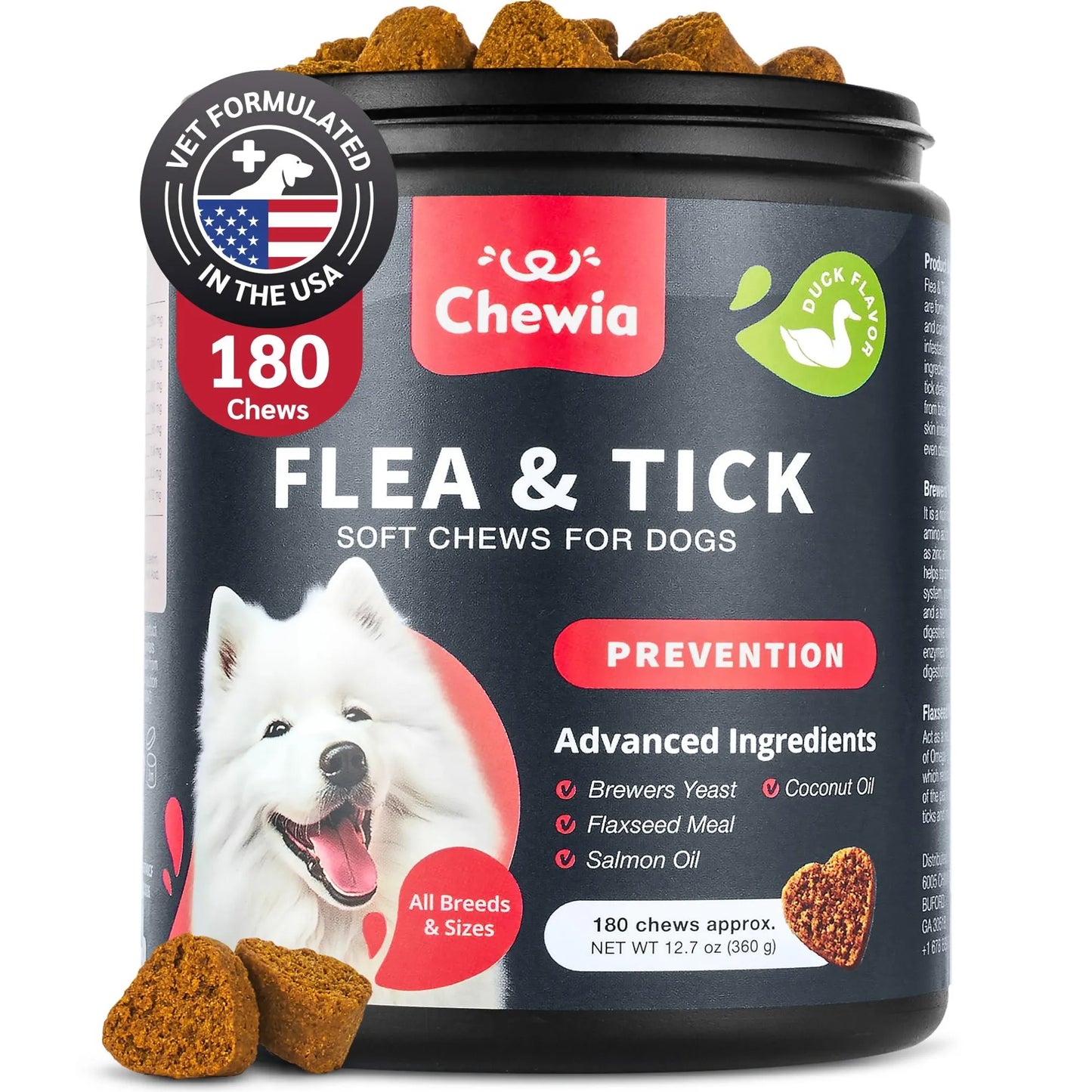 Chewia Flea & Tick Chews — Natural Prevention, Immune Support & Itch Relief Supplement for Dogs