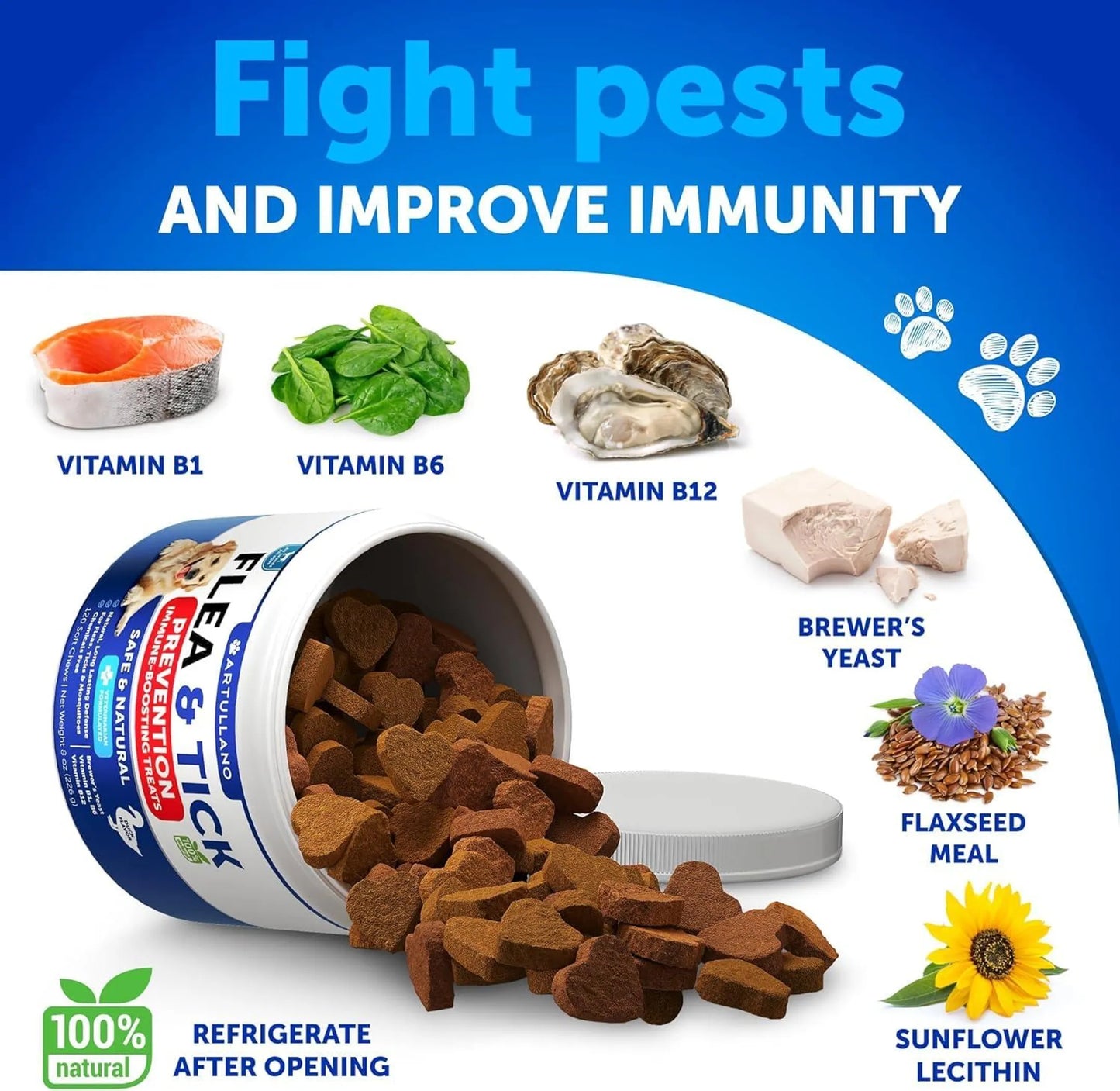 Artullano Flea & Tick Chews — Natural Daily Defense for Dogs
