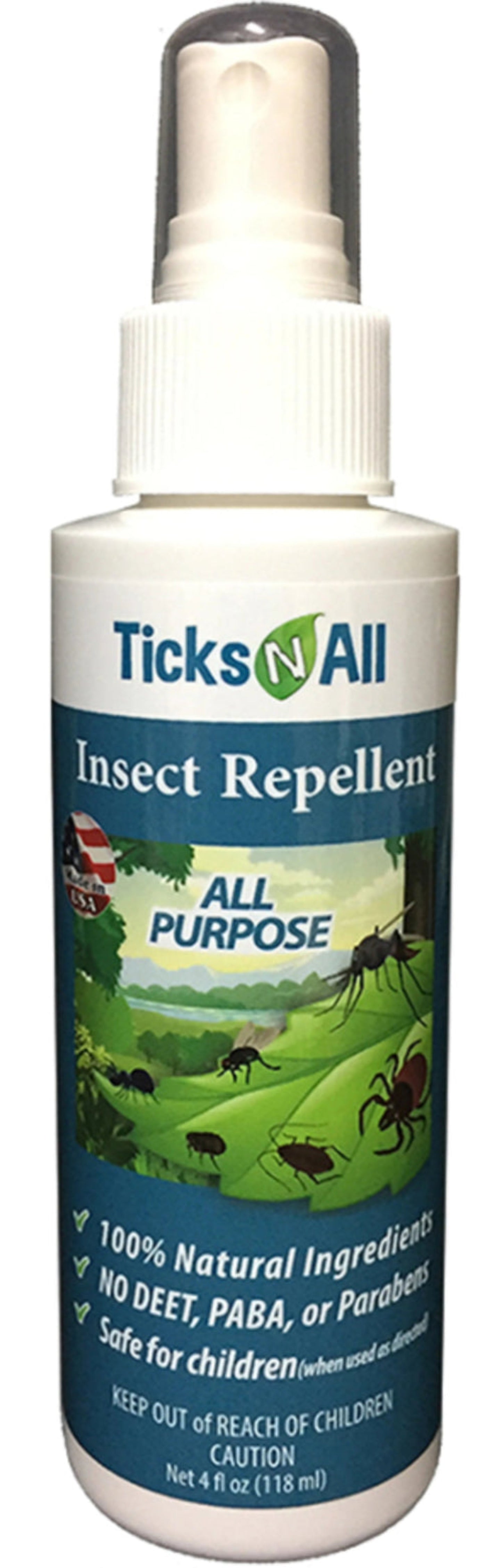 All Natural All Purpose Insect Repellent 4oz – Ticks-N-All