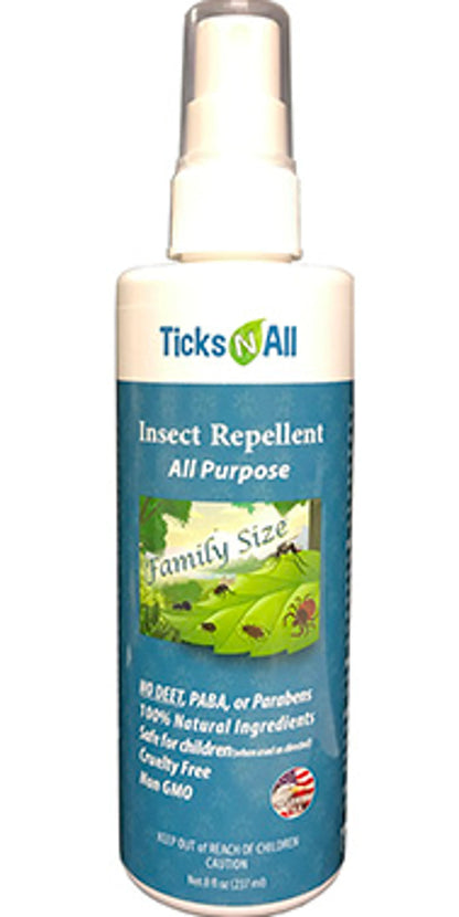 All Natural All Purpose Insect Repellent 4oz – Ticks-N-All