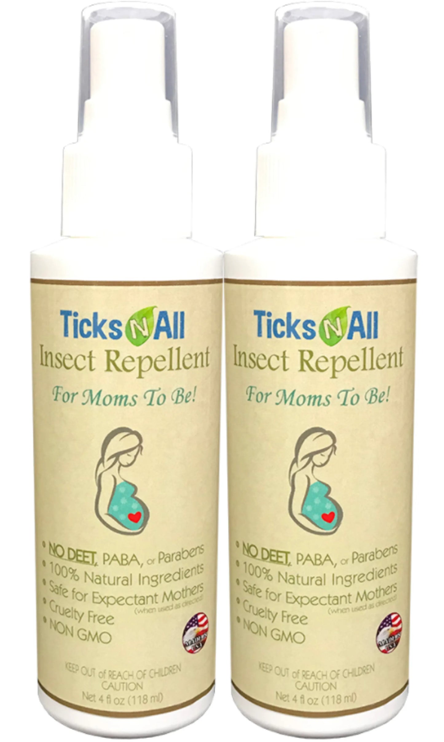 All Natural Insect Repellent 4 Mom's 2 B 4oz – Ticks-N-All
