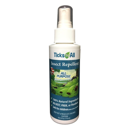 All Natural All Purpose Insect Repellent 4oz – Ticks-N-All