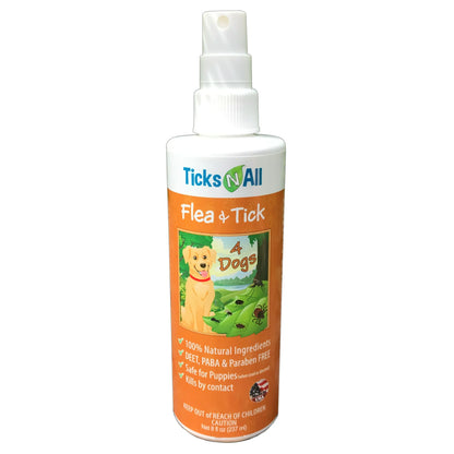 All Natural Flea & Tick 4 Dogs 8oz – Ticks-N-All