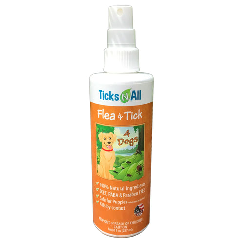 All Natural Flea & Tick 4 Dogs 8oz – Ticks-N-All