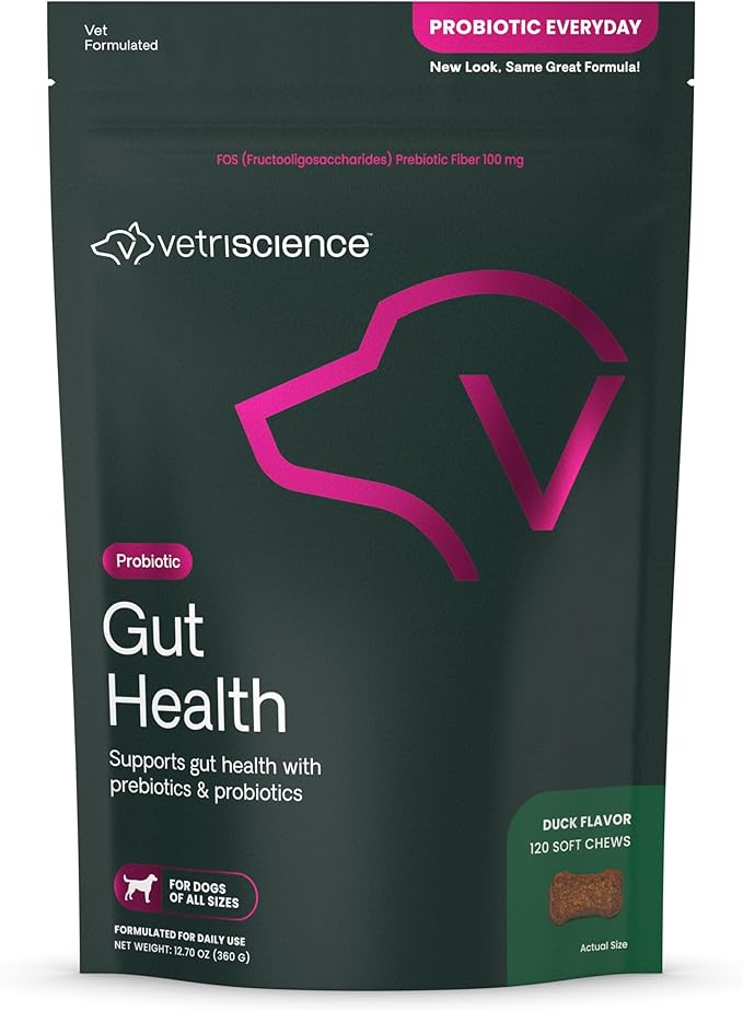 VetriScience® Gut Health – Daily Probiotic Chews for Dogs
