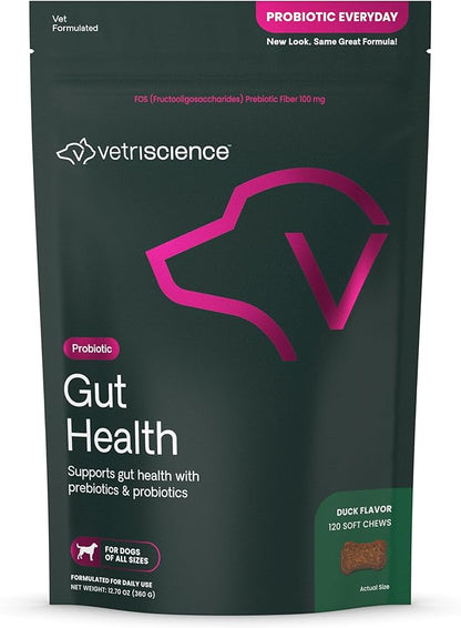VetriScience® Gut Health – Daily Probiotic Chews for Dogs